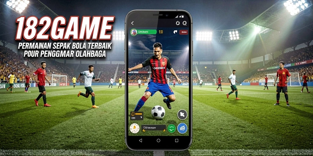Screenshot menunjukkan gameplay intens dalam pertandingan sepak bola.