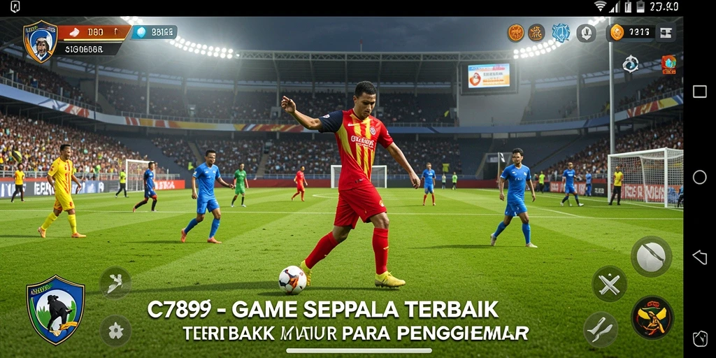 Tampilan gameplay C789 yang menegangkan di lapangan sepak bola.