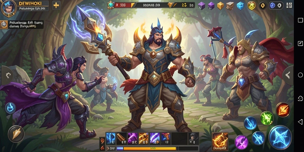 Tampilan menegangkan gameplay ARPG DEWIHOKI yang memikat.