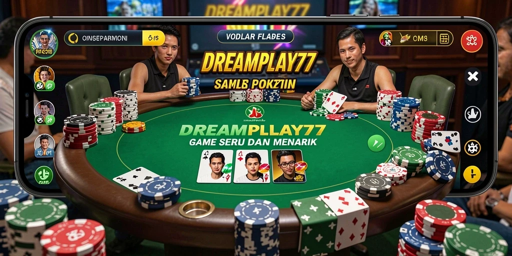Gameplay poker menegangkan di DREAMPLAY77 dengan pemain yang bersaing.