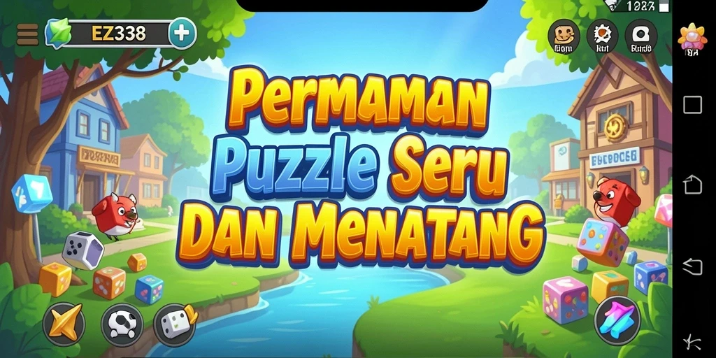 Tampilan utama gameplay EZ338 yang menampilkan teka-teki yang menarik.