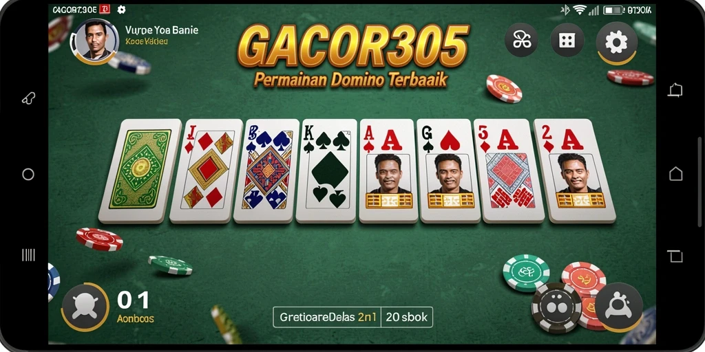 Tampilan menarik gameplay GACOR305 dalam permainan Domino.