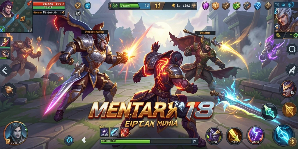 Tampilan menarik dari gameplay MOBA dalam MENTARI138.