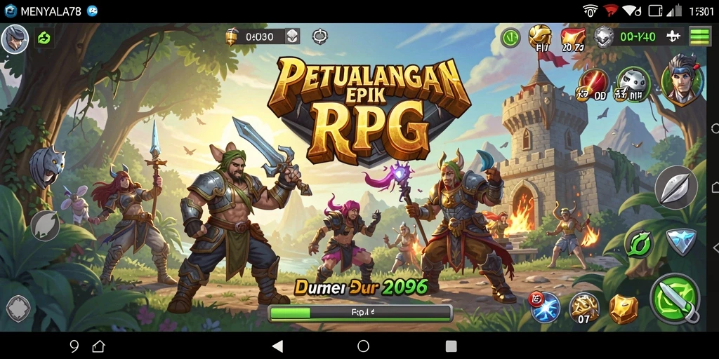Screenshot gameplay MENYALA78 menampilkan pertempuran seru dan grafis menawan.