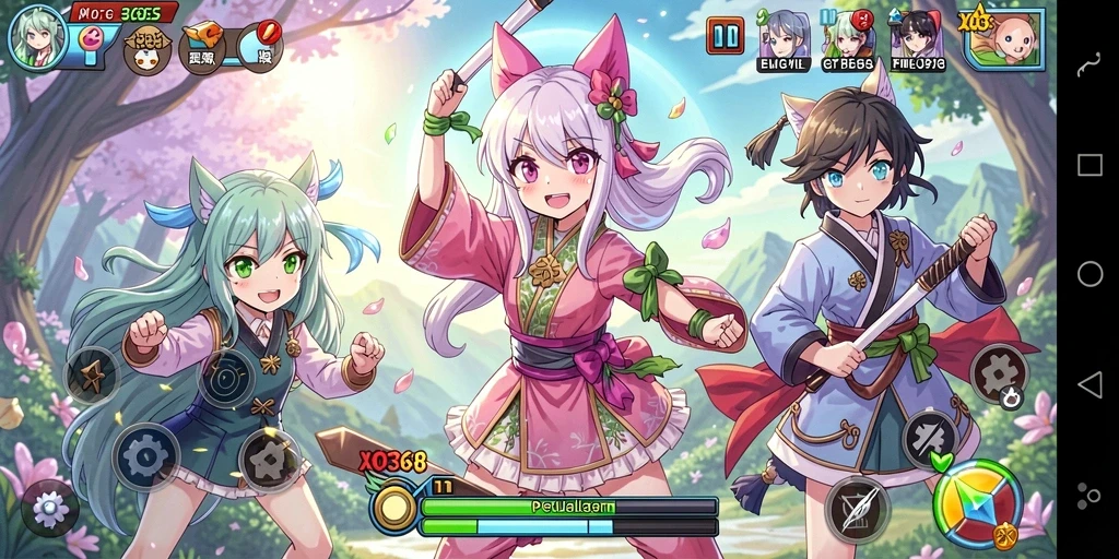 Tampilan menarik dari gameplay XO368 yang penuh aksi anime.